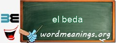 WordMeaning blackboard for el beda